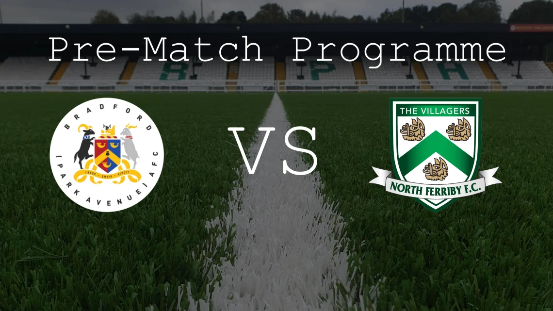 Pre-Match Programme: Bradford Park Avenue vs North Ferriby FC