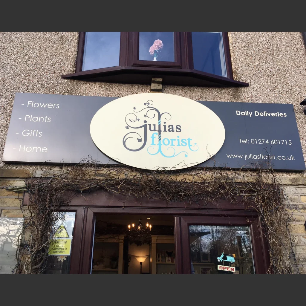 Photo of the front of Julia's Florist in Wibsey, Bradford