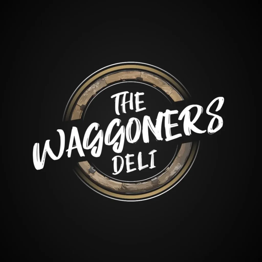 The logo of The Waggoners Deli, Halifax Road, Bradford