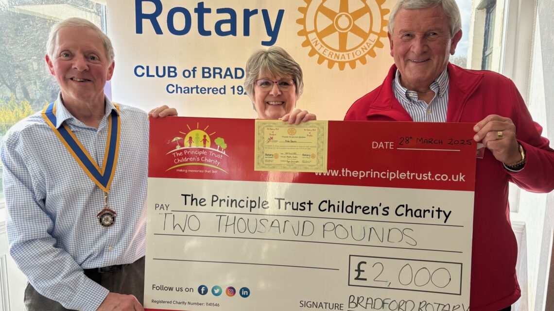 Bradford Rotary Club Donates £2,000 to Support Children’s Respite Charity Bradford Rotary Club Donates £2,000 to Support Children’s Respite Charity