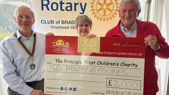 Bradford Rotary Club Donates £2,000 to Support Children’s Respite Charity