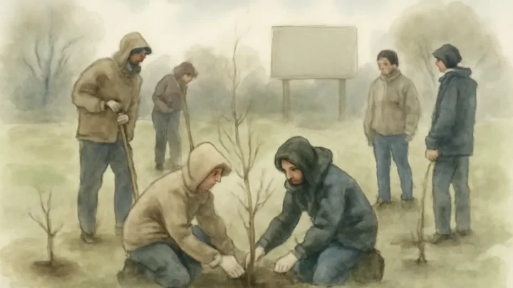 Students Plant Fruit Trees at Trinity Green