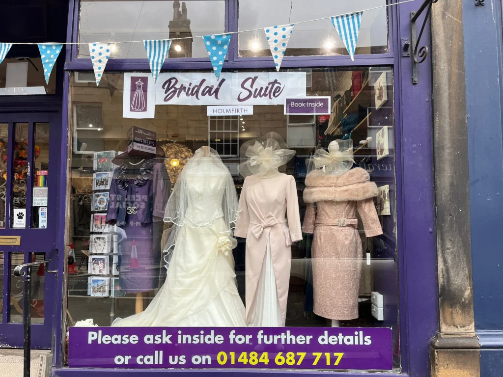 Holmfirth Bridal Boutique shop window