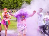 Participant loses their head at Forget Me Not children's hospice Colour Run June 14th 2025