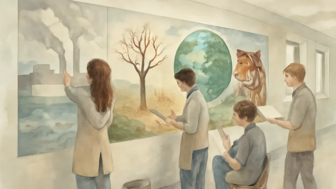 Bradford Students Create Mural Highlighting Climate Crisis