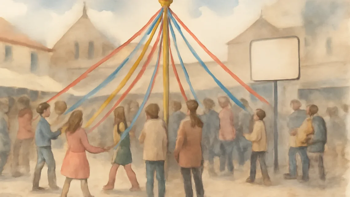 Community May Pole Event at Keighley Market