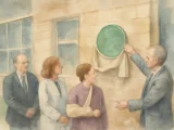 Green Plaque Commemorates Bradford Sling Innovation