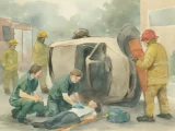 Paramedic Students Participate in Campus Crash Simulation