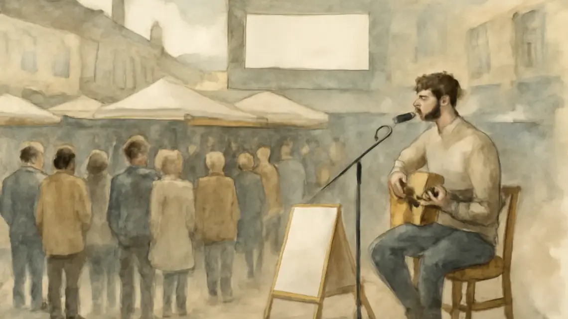 Charlie Hansen Live Performance at Keighley Market
