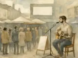 Charlie Hansen Live Performance at Keighley Market
