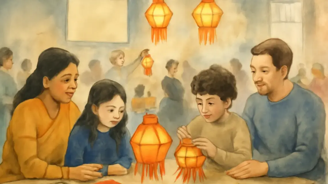 Diwali Lantern Making Workshop Held in Bradford