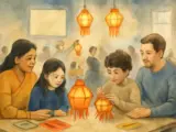 Diwali Lantern Making Workshop Held in Bradford